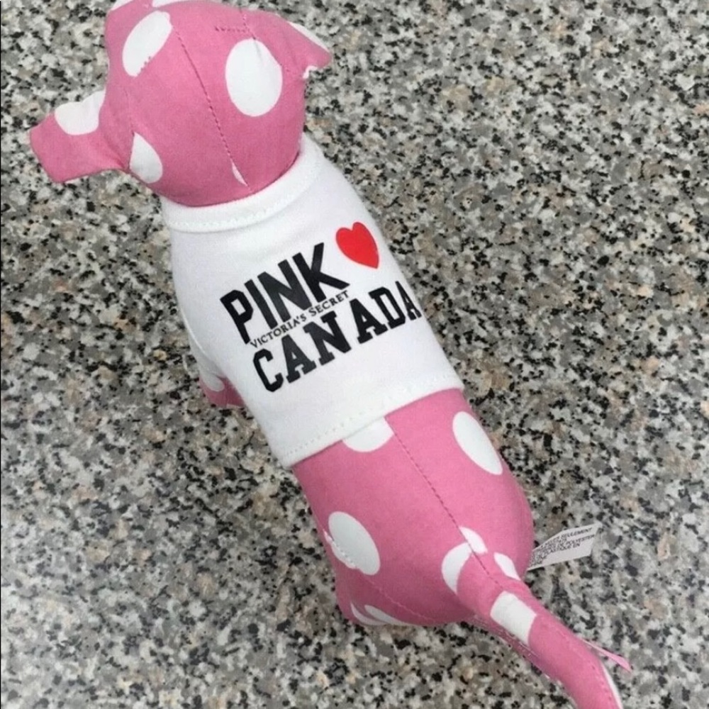 Victoria’s Secret PINK RARE CANADA POLKA DOT DOG HTF - Picture 4 of 10